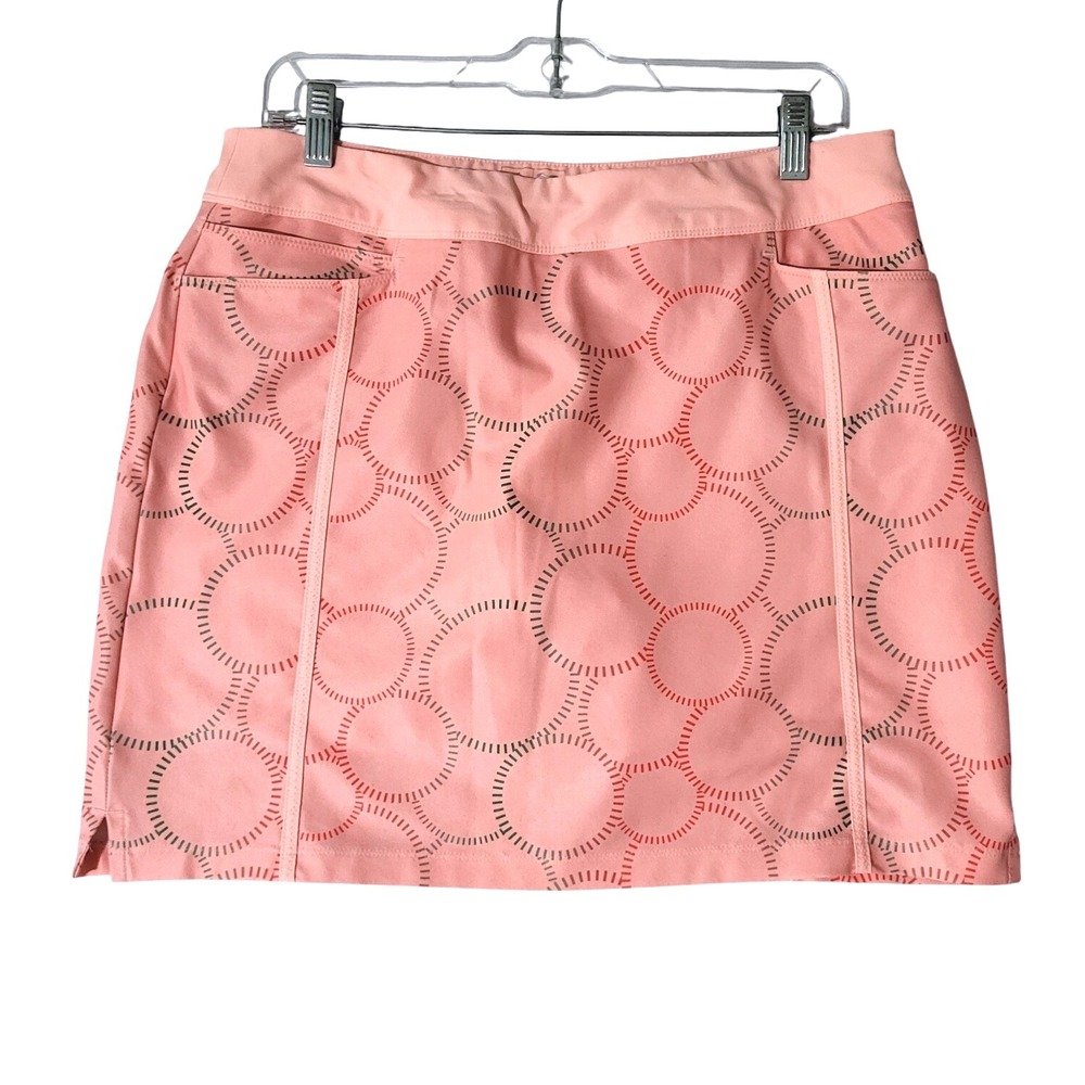 Adidas Golf Skort Women's Medium Pink Circle Pattern Athletic Nwot Pickleball